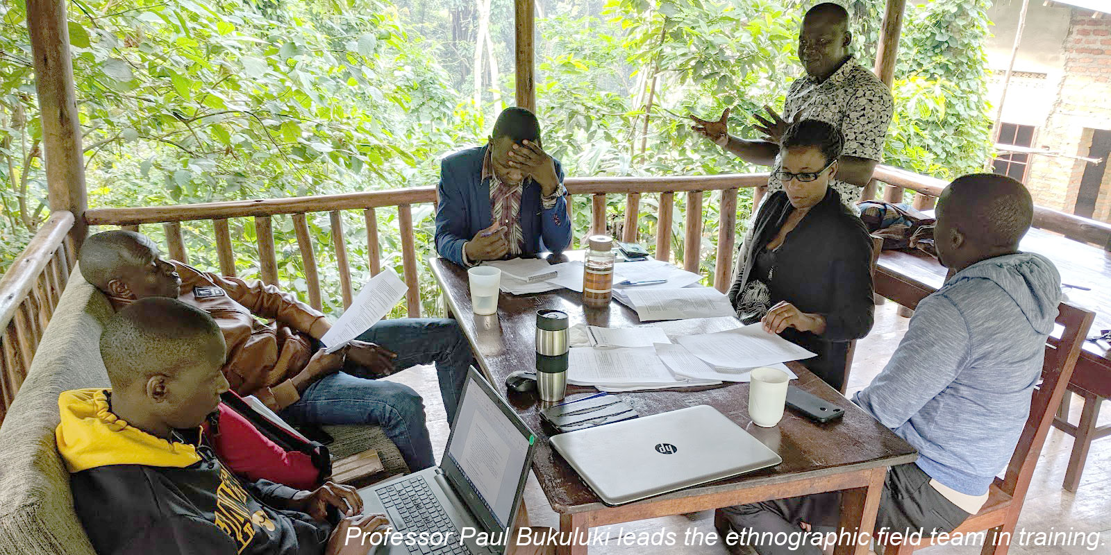 Professor Paul Bukuluki leads the ethnographic field team in training