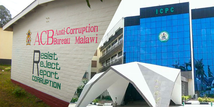 anti-corruption agency buildings in Malawi and Nigeria